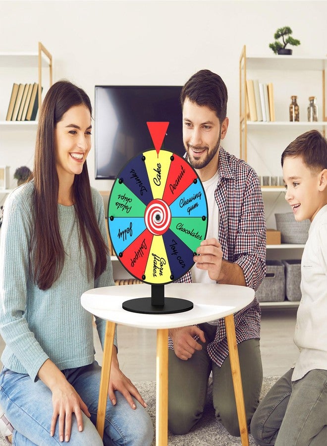 Enayplon 12 Inch 10 Slot Prize Wheel, Spinning Wheel for Prize, Prize Wheel Spinner with Stand, Tabletop Spinner Wheel with Dry Erase Markers and Eraser, Carnival Spin Wheel for Trade Show, Fortune Spin Game - Image 2